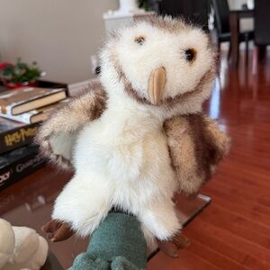 Folkmans Owl puppet Toy - Cream and Brown
